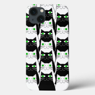 Funda Para iPhone 13 Gatos blancos y negros