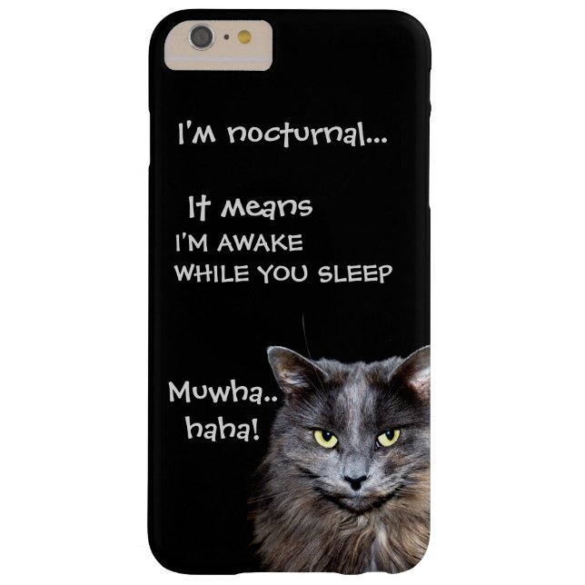 Funda De Case-Mate Para iPhone Gatos de Badass - "Soy nocturno..." (Reverso)
