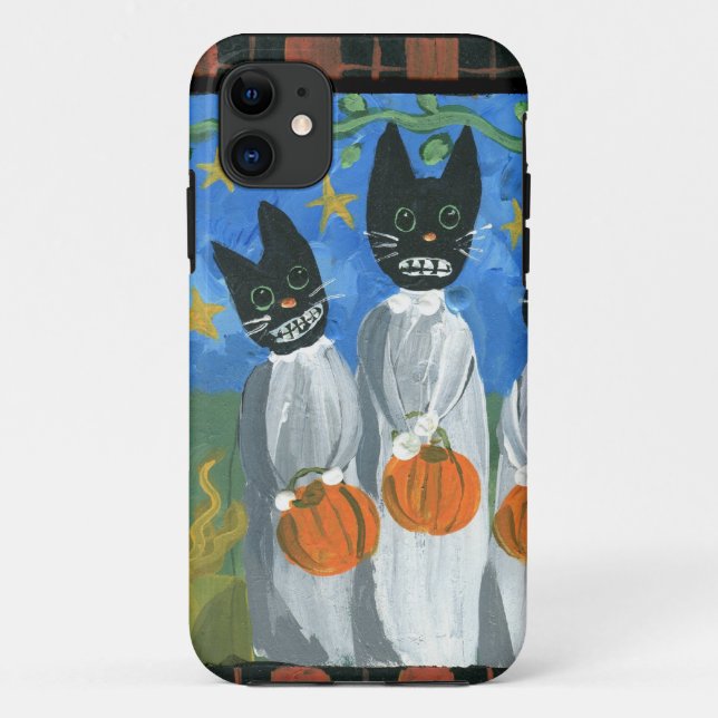 Funda De Case-Mate Para iPhone Gatos de Halloween (Reverso)
