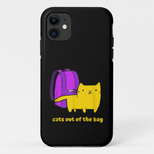 Funda Para iPhone 11 Gatos Divertidos Fuera de la Bolsa