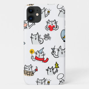 Funda Para iPhone 11 Gatos divertidos, leche y magia.