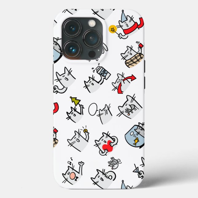 Funda De Case-Mate Para iPhone Gatos divertidos, leche y magia. (Reverso )