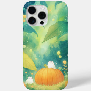 Funda Para iPhone 15 Pro Max Gatos en el parche de calabazas