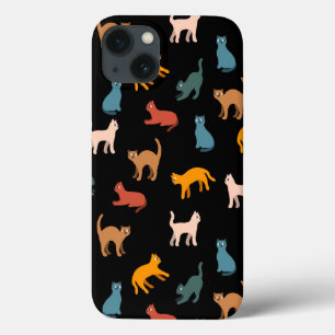 Funda Para iPhone 13 Gatos en negro