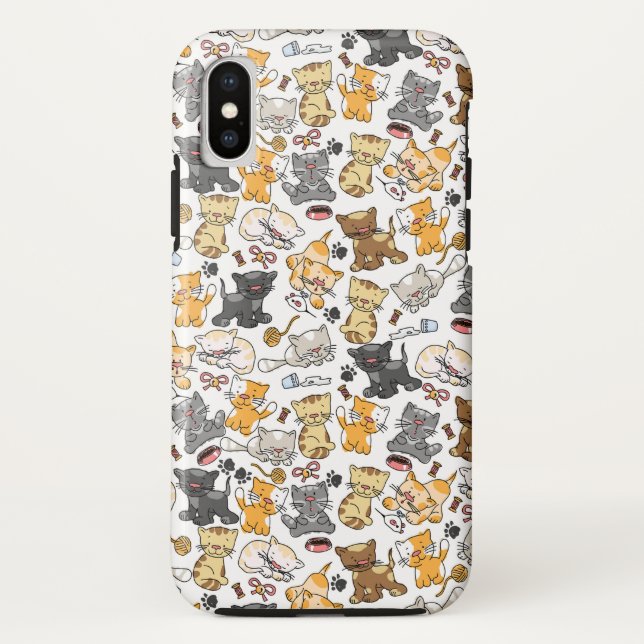 Funda De Case-Mate Para iPhone Gatos gatitos juguetones (Reverso)