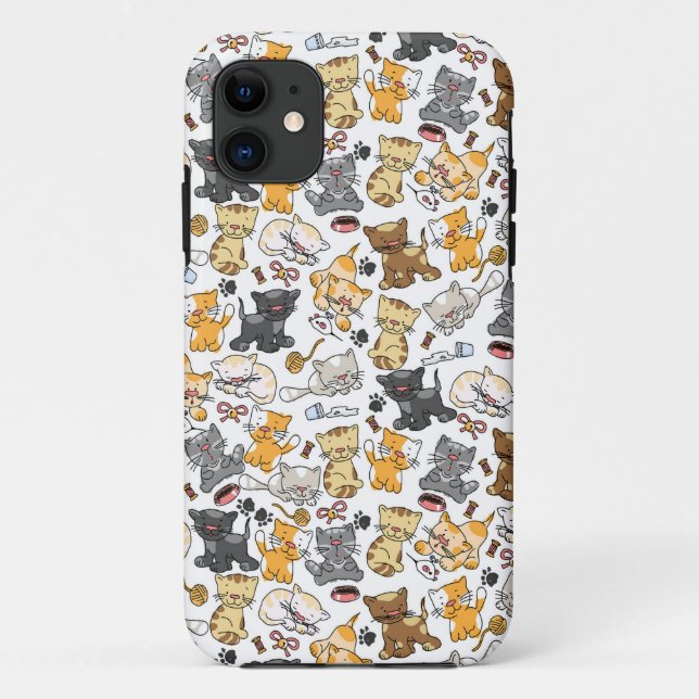 Funda De Case-Mate Para iPhone Gatos gatitos juguetones (Reverso)