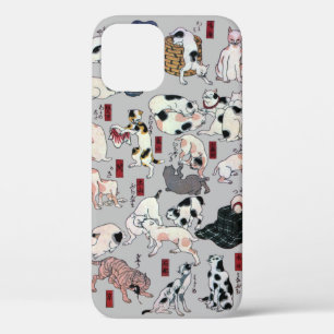 Funda Para iPhone 12 Gatos japoneses, Kuniyoshi (el color es cuestionab