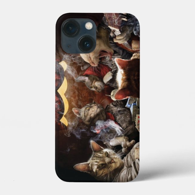 Funda De Case-Mate Para iPhone Gatos jugando al póquer (Reverso )