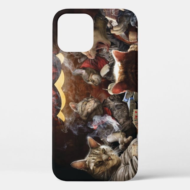Funda De Case-Mate Para iPhone Gatos jugando al póquer (Reverso )