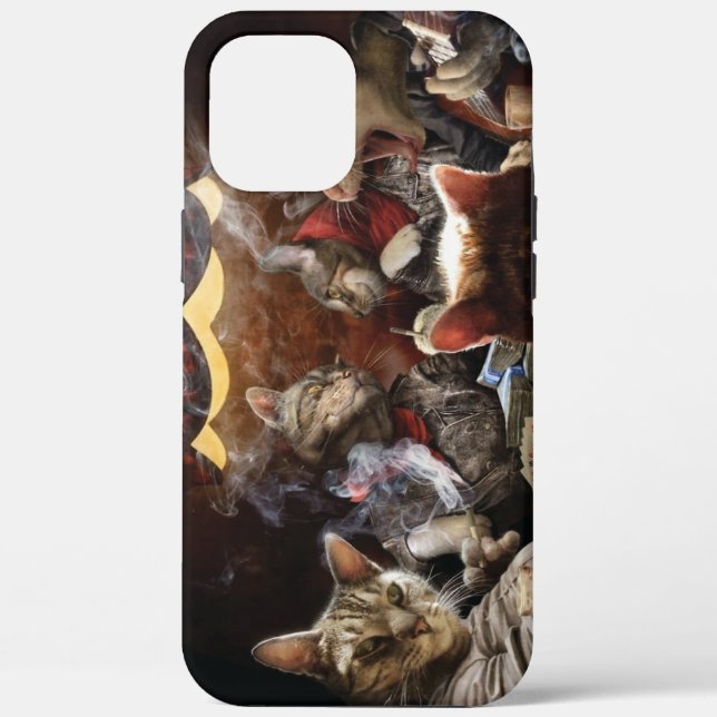 Funda De Case-Mate Para iPhone Gatos jugando al póquer (Reverso )