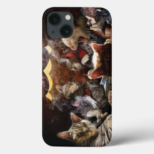 Funda Para iPhone 13 Gatos jugando al póquer