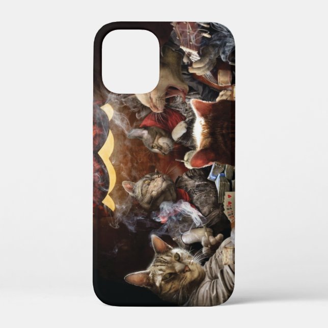 Funda De Case-Mate Para iPhone Gatos jugando al póquer (Reverso )