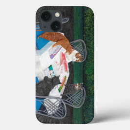 Funda Para iPhone 13 Gatos jugando Mahjong