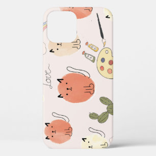 Funda Para iPhone 12 Gatos Kitty Kitten: Patrón animal lindo