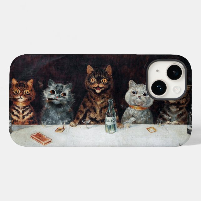Funda De Case-Mate Para iPhone Gatos, Louis Wain (Reverso (Horizontal))