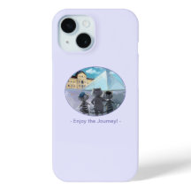Gatos Louvre París - Disfrutar Funda para Teléfono