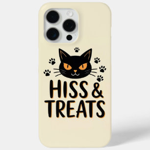 Funda Para iPhone 15 Pro Max Gatos negros Hiss and Treats Halloween iPhone 15