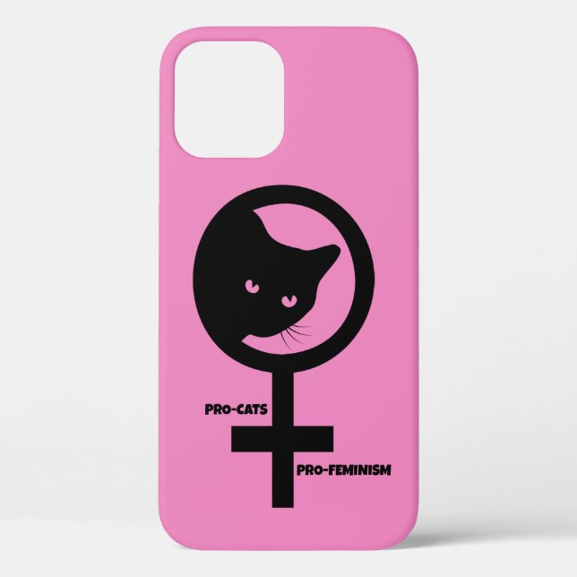 Funda De Case-Mate Para iPhone Gatos pro feminismo (Reverso )