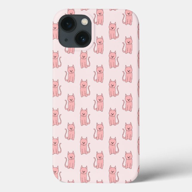 Funda De Case-Mate Para iPhone Gatos rosados. Estampado (Reverso)
