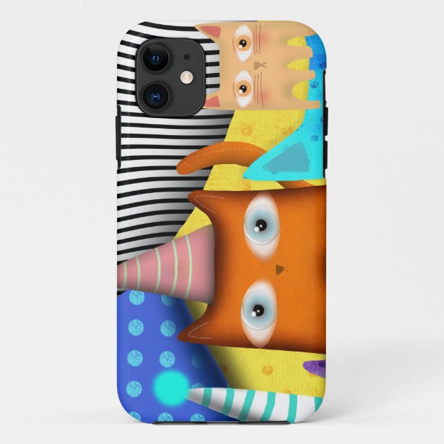 Funda De Case-Mate Para iPhone Gatos Rupydetequila Arte (Reverso)