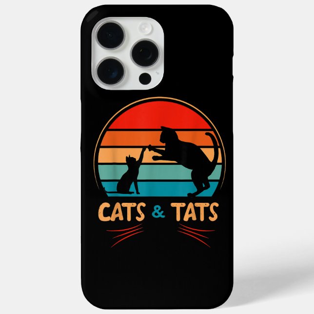 Funda De Case-Mate Para iPhone Gatos & Tats - Gato  (Reverso )