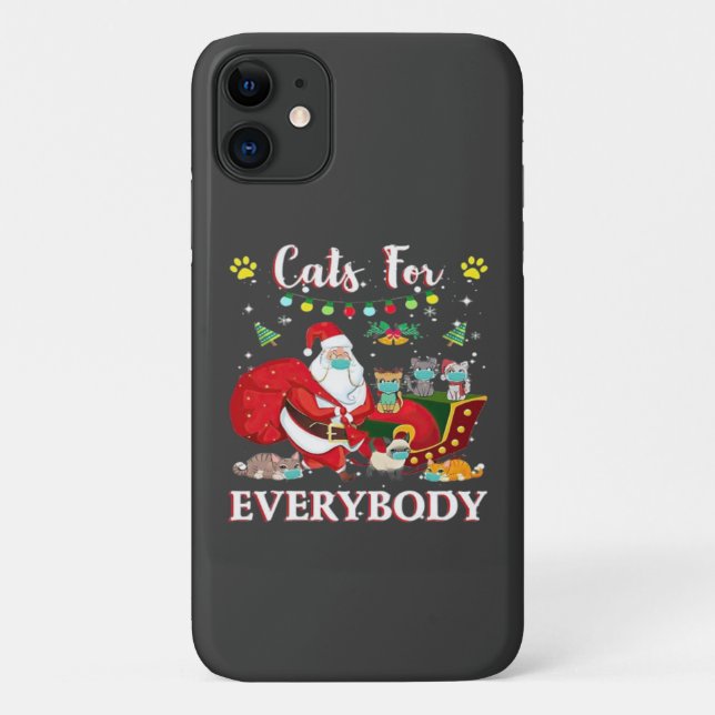 Funda De Case-Mate Para iPhone Gatos Todos Navidades (Reverso)