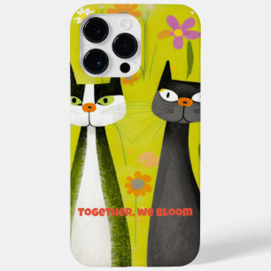Funda Para iPhone 14 Pro Max De Case-Mate Gatos verdes "Juntos, florecemos"