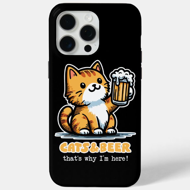Funda De Case-Mate Para iPhone Gatos y cerveza 2 (Reverso )