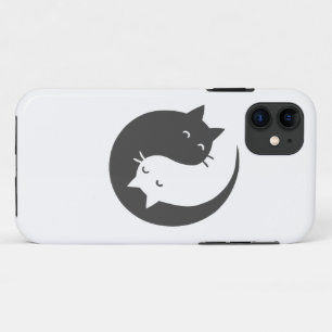 Funda Para iPhone 11 Gatos yin y yang mandala: elija color de fondo