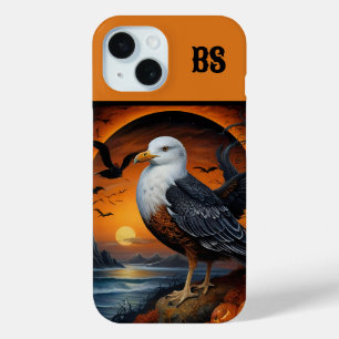 Funda Para iPhone 15 Gaviota disfrazada de Halloween linda y espeluznan