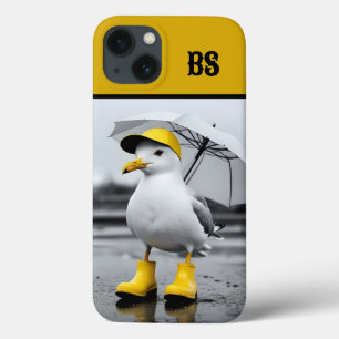 Funda Para iPhone 13 Gaviota Divertida con Botas de Lluvia – Humor de P