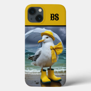 Funda Para iPhone 13 Gaviota Divertida con Botas de Lluvia – Humor de P
