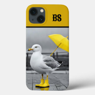 Funda Para iPhone 13 Gaviota Divertida con Botas de Lluvia – Humor de P