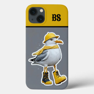 Funda Para iPhone 13 Gaviota divertida en botes de lluvia - Humor en la
