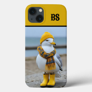 Funda Para iPhone 13 Gaviota divertida en botes de lluvia - Humor en la