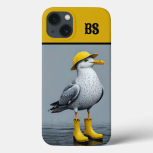 Funda Para iPhone 13 Gaviota divertida en botes de lluvia - Humor en la