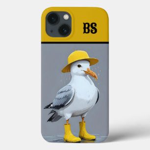 Funda Para iPhone 13 Gaviota divertida en botes de lluvia - Humor en la