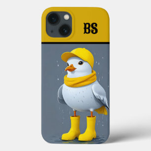 Funda Para iPhone 13 Gaviota divertida en botes de lluvia - Humor en la