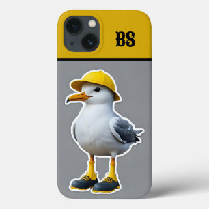 Funda Para iPhone 13 Gaviota divertida en botes de lluvia - Humor en la