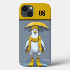 Funda Para iPhone 13 Gaviota divertida en botes de lluvia - Humor en la