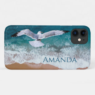 Funda Para iPhone 11 Gaviota sobre la costa del mar