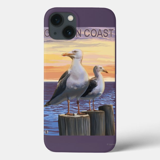 Funda De Case-Mate Para iPhone Gaviotas de la costa de Oregon (Reverso)