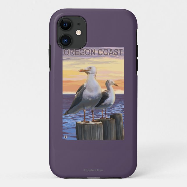 Funda De Case-Mate Para iPhone Gaviotas de la costa de Oregon (Reverso)
