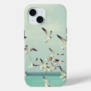 Funda Para iPhone 15 Gaviotas volando sobre el mar Cool