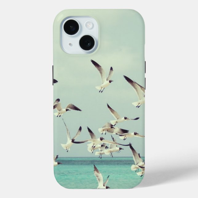 Funda De Case-Mate Para iPhone Gaviotas volando sobre el mar Cool (Reverso )