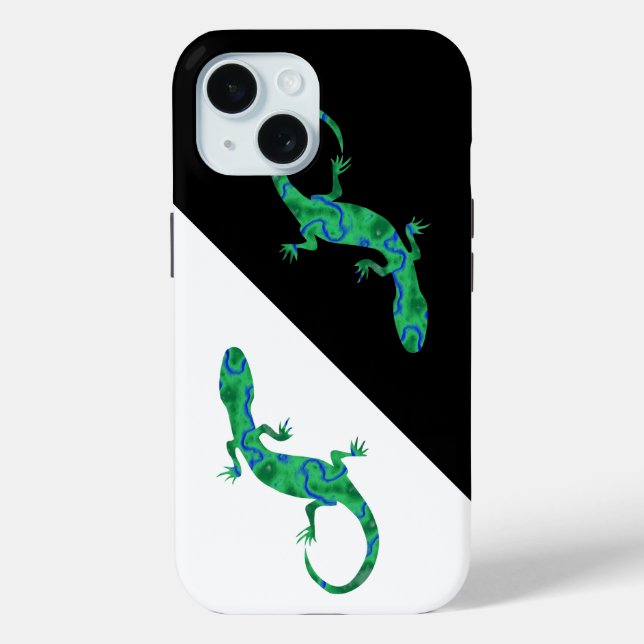 Funda De Case-Mate Para iPhone Gecko verde (Reverso )