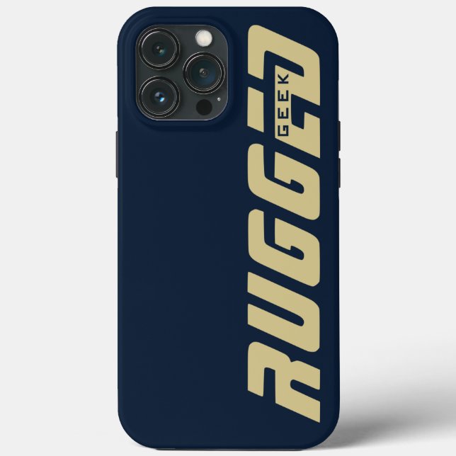 Funda De Case-Mate Para iPhone GEEK azul y oro ROGADO (Reverso )