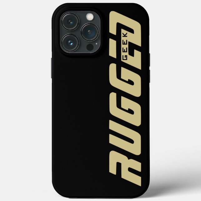 Funda De Case-Mate Para iPhone GEEK negro y dorado (Reverso )