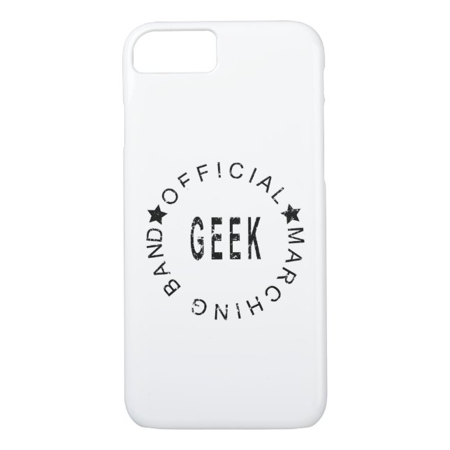Funda De Case-Mate Para iPhone Geek oficial de banda de marcha (Reverso)