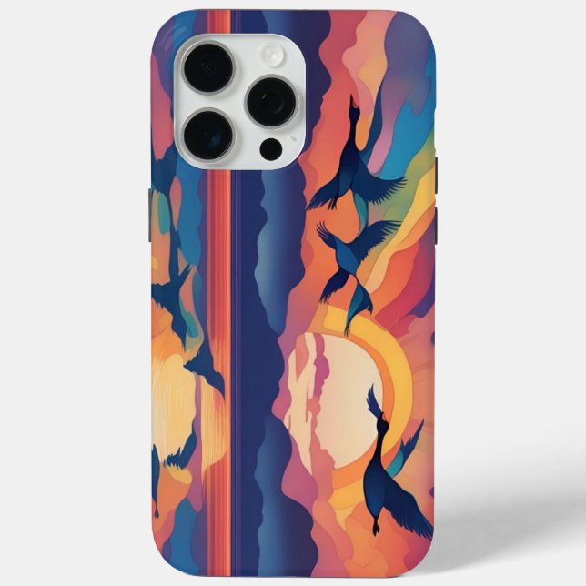 Funda De Case-Mate Para iPhone Geese Sunrise (Reverso )